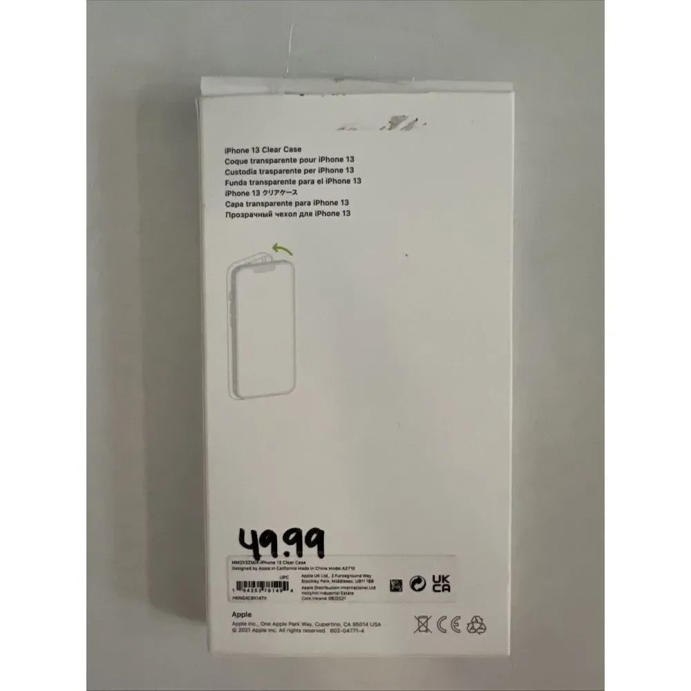 Iphone Apple Clear Case with‎ MagSafe for iPhone 13 New/openbox